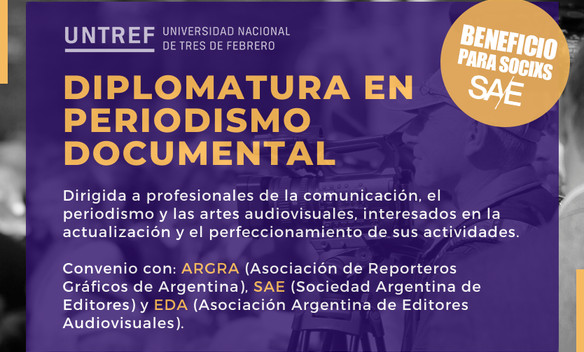 Convenio con la UNTREF - Diplomatura en Periodismo Documental Convenio con la UNTREF - Diplomatura en Periodismo Documental