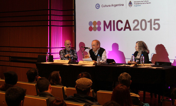 César Custodio (SAE), Miguel Pérez (SAE) y Laura Bua (SAE) en el MICA 2015 César Custodio (SAE), Miguel Pérez (SAE) y Laura Bua (SAE) en el MICA 2015